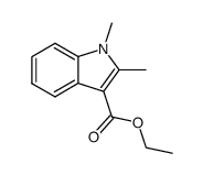 1,2-二甲基-1H-吲哚-3-羧酸乙酯 结构式