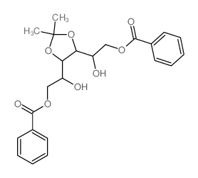 [2-[5-(2-benzoyloxy-1-hydroxy-ethyl)-2,2-dimethyl-1,3-dioxolan-4-yl]-2-hydroxy-ethyl] benzoate 结构式