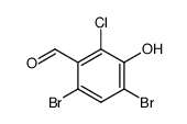 4,6-二溴-2-氯-3-羟基苯甲醛 结构式