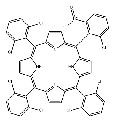 5-(2-氯-6-硝基苯基)-10,15,20-三(2,6-二氯苯基)-21H,23H-卟吩 结构式