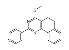 5,6-二氢-4-(甲硫基)-2-(4-吡啶基)苯并[h]喹唑啉 结构式