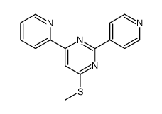 Pyrimidine, 4-(methylthio)-6-(2-pyridinyl)-2-(4-pyridinyl)- 结构式