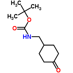 (4-氧代环己基)甲基氨基甲酸叔丁酯 结构式