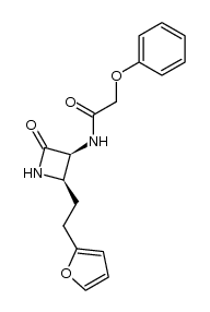 Acetamide, N-[(2R,3S)-2-[2-(2-furanyl)ethyl]-4-oxo-3-azetidinyl]-2-phenoxy- 结构式