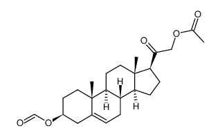 Pregn-5-en-20-one, 21-(acetyloxy)-3-(formyloxy)-, (3β)- 结构式