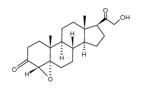 Pregnane-3,20-dione, 4,5-epoxy-21-hydroxy-, (4α,5α)- (9CI) 结构式