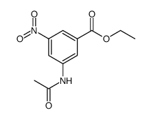 3-乙酰氨基-5-硝基苯甲酸乙酯 结构式
