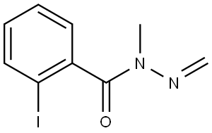 2-碘苯甲酸-1-甲基-2-亚甲基酰肼 结构式