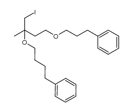 Benzene, [4-[1-(iodomethyl)-1-methyl-3-(3-phenylpropoxy)propoxy]butyl]- 结构式