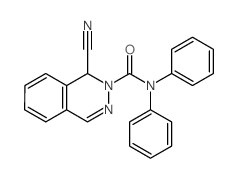 1-氰基-N,N-二苯基-2(1H)-酞嗪甲酰胺 结构式