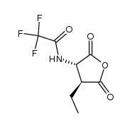 Acetamide, N-(4-ethyltetrahydro-2,5-dioxo-3-furanyl)-2,2,2-trifluoro-, (3S-trans)- (9CI) 结构式