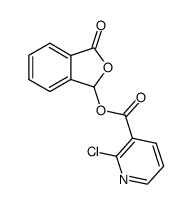 2-氯-3-吡啶羧酸 1,3-二氢-3-氧代-1-异苯并呋喃酯 结构式