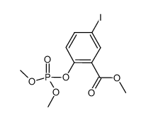 Benzoic acid, 2-[(dimethoxyphosphinyl)oxy]-5-iodo-, methyl ester 结构式