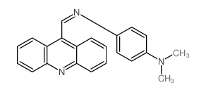 N4-(9-吖啶亚甲基)-N1,N1-二甲基-1,4-苯二胺 结构式