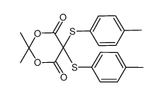 2,2-二甲基-5,5-双[(4-甲基苯基)硫代]-1,3-二氧六环-4,6-二酮 结构式