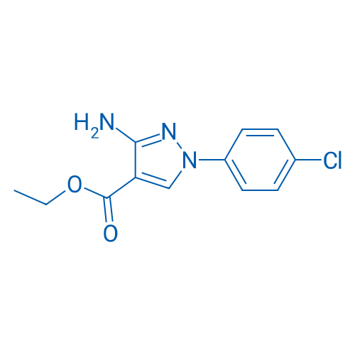 3-氨基-1-(4-氯苯基)-1H-吡唑-4-羧酸乙酯 结构式
