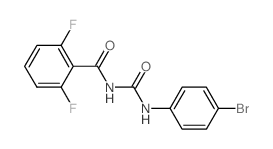 N-[[(4-溴苯基)氨基]羰基]-2,6-二氟苯甲酰胺 结构式