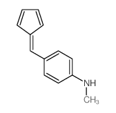 N-[4-(2,4-cyclopentadien-1-ylidenemethyl)phenyl]-N-methylamine 结构式