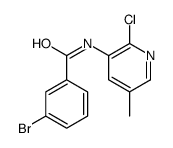 3-溴-N-(2-氯-5-甲基吡啶-3-基)苯甲酰胺 结构式