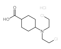 顺式-4-[双(2-氯乙基)氨基]环己烷羧酸盐酸盐 结构式