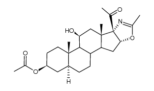 5'βH-5α-Pregnano[17,16-d]oxazol-20-one, 3β,11β-dihydroxy-2'-methyl-, 3-acetate (8CI) 结构式