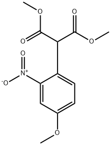 二甲基 2-(4-甲氧基-2-硝基苯基)丙二酸酯 结构式