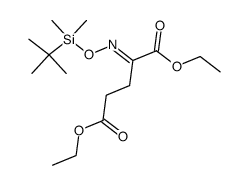 Pentanedioic acid, 2-[[[(1,1-dimethylethyl)dimethylsilyl]oxy]imino]-, 1,5-diethyl ester, (2E)- 结构式