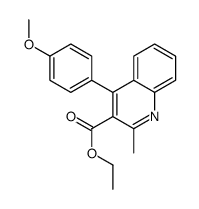 4-(4-甲氧基苯基)-2-甲基喹啉-3-羧酸乙酯 结构式