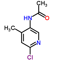 N-(6-氯-4-甲基-3-吡啶)乙酰胺 结构式