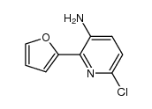 6-氯-2-(2-呋喃基)-3-吡啶胺 结构式