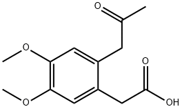 4,5-二甲氧基-2-(2-氧代丙基)苯乙酸 结构式