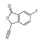 5-氟-3-氧代-1,3-二氢异苯并呋喃-1-甲腈 结构式