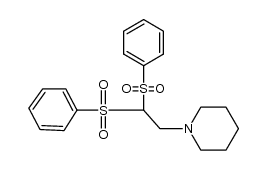 Piperidine, 1-[2,2-bis(phenylsulfonyl)ethyl]- 结构式