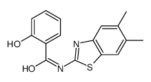 N-(5,6-二甲基-2-苯并噻唑基)-2-羟基苯甲酰胺 结构式