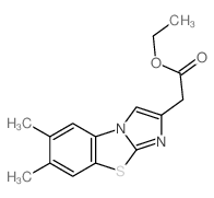 6,7-二甲基咪唑并[2,1-b]苯并噻唑-2-乙酸乙酯 结构式