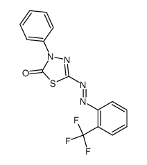 1,3,4-Thiadiazol-2(3H)-one, 3-phenyl-5-[2-[2-(trifluoromethyl)phenyl]diazenyl]- 结构式