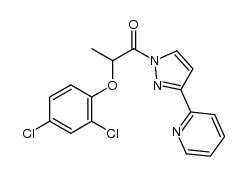 2-(2,4-二氯苯氧基)-1-[3-(2-吡啶基)-1H-吡唑-1-基]-1-丙酮 结构式