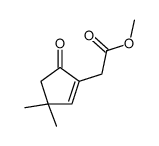 1-Cyclopentene-1-acetic acid, 3,3-dimethyl-5-oxo-, methyl ester 结构式