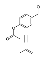 4-乙酰氧基-3-(3-甲基-3-丁烯-1-炔基)苯甲醛 结构式