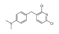 4-[(2,6-二氯-3-吡啶基)甲基]-N,N-二甲基苯胺 结构式