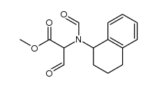 Propanoic acid, 2-[formyl(1,2,3,4-tetrahydro-1-naphthalenyl)amino]-3-oxo-, methyl ester 结构式