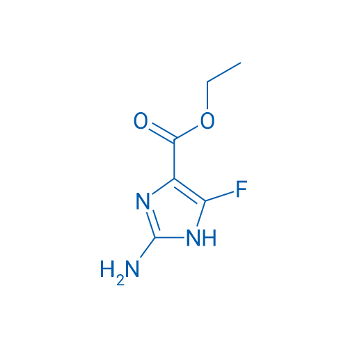 2-氨基-5-氟-1H-咪唑-4-羧酸乙酯 结构式