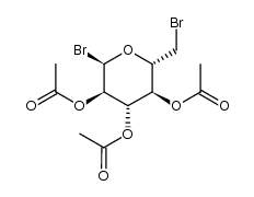 2,3,4-三-O-乙酰基-6-溴-6-脱氧-α-D-吡喃葡萄糖基溴 结构式