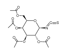 2,3,4,6-四-O-乙酰基-α-D-吡喃葡萄糖基异硫氰酸酯 结构式