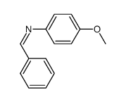4-甲氧基-N-(苯亚甲基)苯胺 结构式