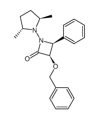 2-Azetidinone, 1-[(2R,5R)-2,5-dimethyl-1-pyrrolidinyl]-4-phenyl-3-(phenylmethoxy)-, (3R,4S)- 结构式