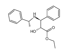 Benzenepropanoic acid, α-hydroxy-β-[[(1R)-1-phenylethyl]amino]-, ethyl ester, (αR,βS)- 结构式