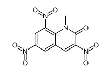 2(1H)-Quinolinone, 1-methyl-3,6,8-trinitro- 结构式