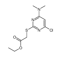 Acetic acid, 2-[[4-chloro-6-(dimethylamino)-2-pyrimidinyl]thio]-, ethyl ester 结构式