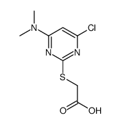 2-[[4-氯-6-(二甲氨基)-2-嘧啶基]硫代]乙酸 结构式